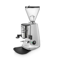 Mazzer Super Jolly V Up Timer Espresso Grinder – silver grinder front view
