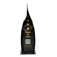 Side of Rwanda Isimbi bag with gold stars and QR code