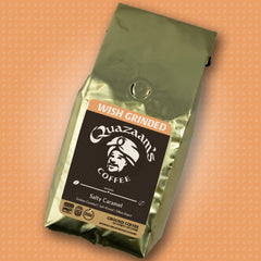 Quazaam’s Salty Caramel Flavored Coffee by Quazaam's Coffee™ — ground coffee package, image 1 of 2