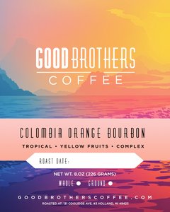 Colombia Orange Bourbon Green Coffee — green bean close-up