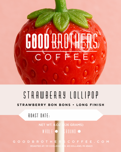 Strawberry Lollipop Caturra Coffee — coffee bag front