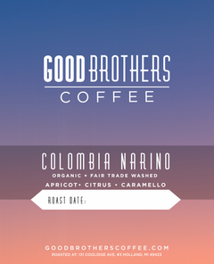 Colombia Nariño organic coffee roast profile screen