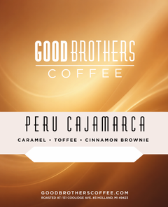 Peru Cajamarca Medium Roast Coffee — coffee bag front