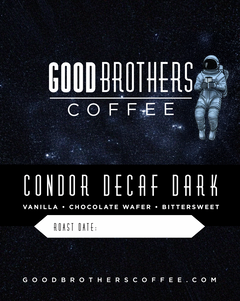 Condor Colombia EA Decaf Dark Roast — coffee bag front