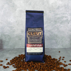 Clout Single Malt Whisky Barrel-Aged Coffee 16 oz — single-malt coffee package