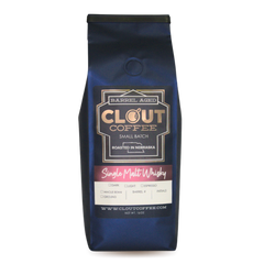 Clout Single Malt Whisky Barrel-Aged Coffee 16 oz — 16 oz coffee bag front