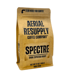 Aerial Resupply Spectre dark espresso roast coffee bag