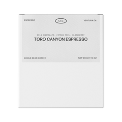 Coastal Toro Canyon Espresso coffee bag front label