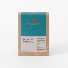 Front-facing Pink Elephant Tanzania Peaberry package and origin label