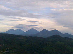 Dos Niñas Costa Rica coffee farm landscape with volcanoes