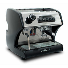 La Spaziale Vivaldi II Espresso Machine, black finish, side view