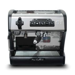 La Spaziale Mini Vivaldi II Espresso Machine, black finish, front view