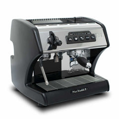 La Spaziale Mini Vivaldi II Espresso Machine, black finish, side view