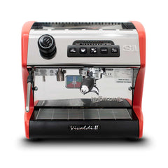 La Spaziale Vivaldi II Espresso Machine, red finish, front view