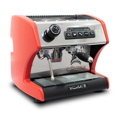La Spaziale Vivaldi II Espresso Machine, red finish, side view