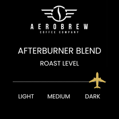 Afterburner Blend roast scale showing dark roast