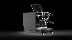 Wendougee espresso machine in black and chrome