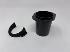 DF64 Gen 2.7 black dosing cup and silicone cup-support wedge