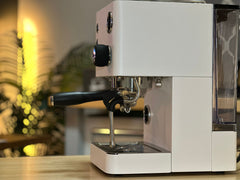 Turin Legato V2 espresso machine — controls and brewing-area detail 11