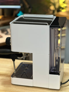 Turin Legato V2 espresso machine — group and portafilter-area detail 11