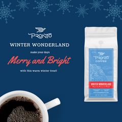 Winter Wonderland aromatic spiced coffee with cinnamon nutmeg and vanilla