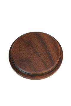 Wood coffee grinder hopper lid