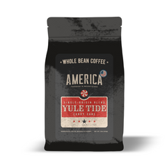 America Coffee Co. Yule Tide Candy Cane Coffee whole-bean package