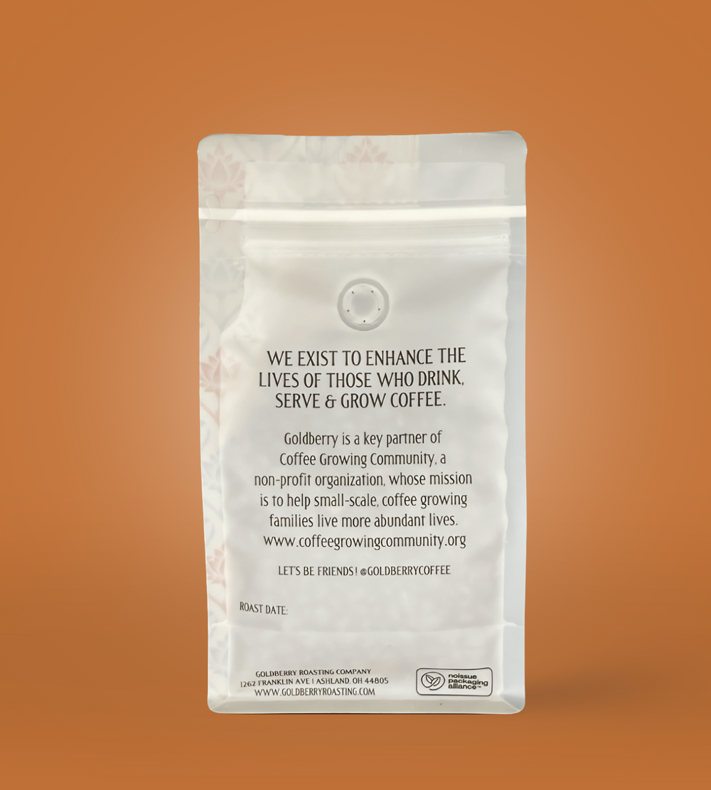 Bag of light roast coffee from Origin Unknown with notes of Fruity, Tea-like