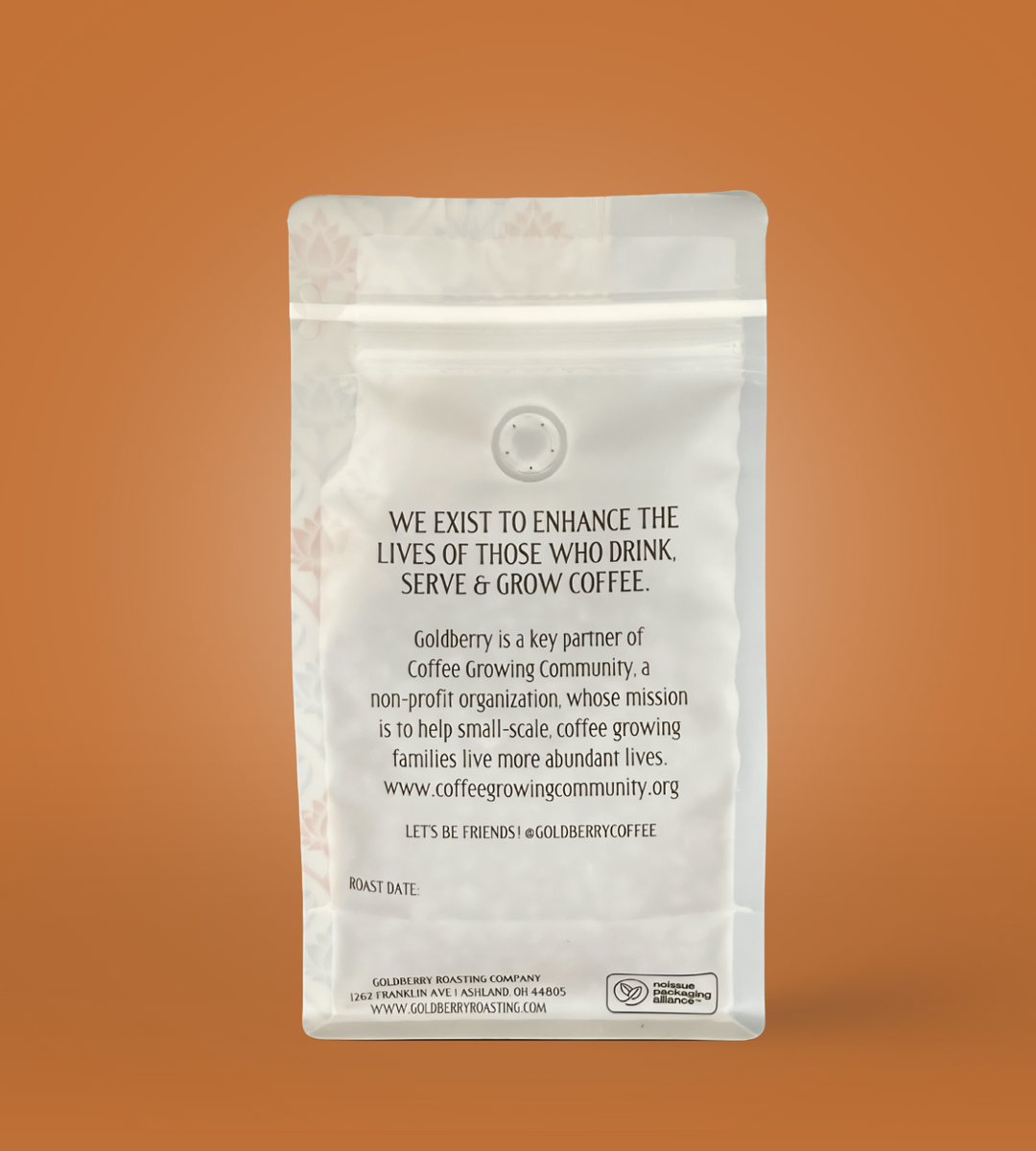 Bag of light roast coffee from Origin Unknown with notes of Fruity, Tea-like