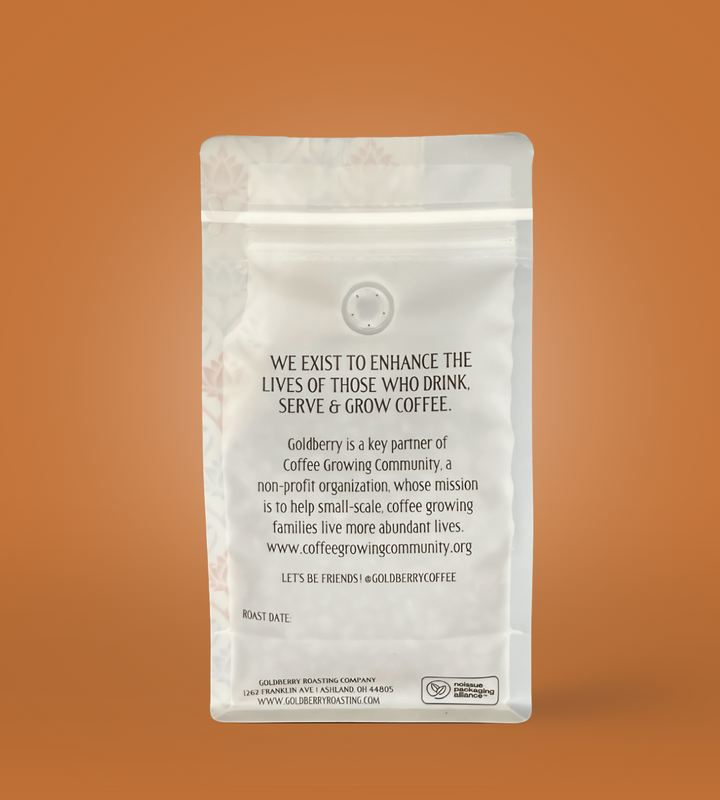 Bag of light roast coffee from Origin Unknown with notes of Fruity, Tea-like