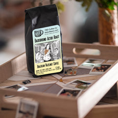 Background Actor hazelnut coffee flat-lay