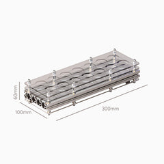 Lab-style coffee bean storage rack component