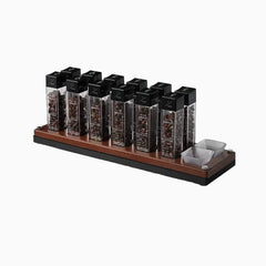 Lab-style coffee bean storage container detail