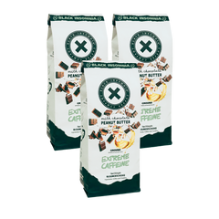 Black Insomnia Milk Chocolate Peanut Butter Coffee product feature graphic