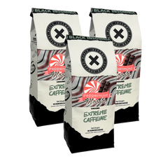Three Peppermint Mocha ground-coffee bags