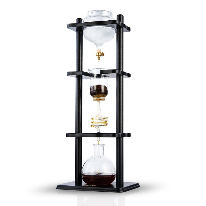 Yama 6-8 Cup Cold Brew Tower Straight Black Wood Frame (32oz)