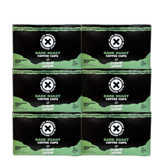 Six boxes of Dark Roast single-serve coffee