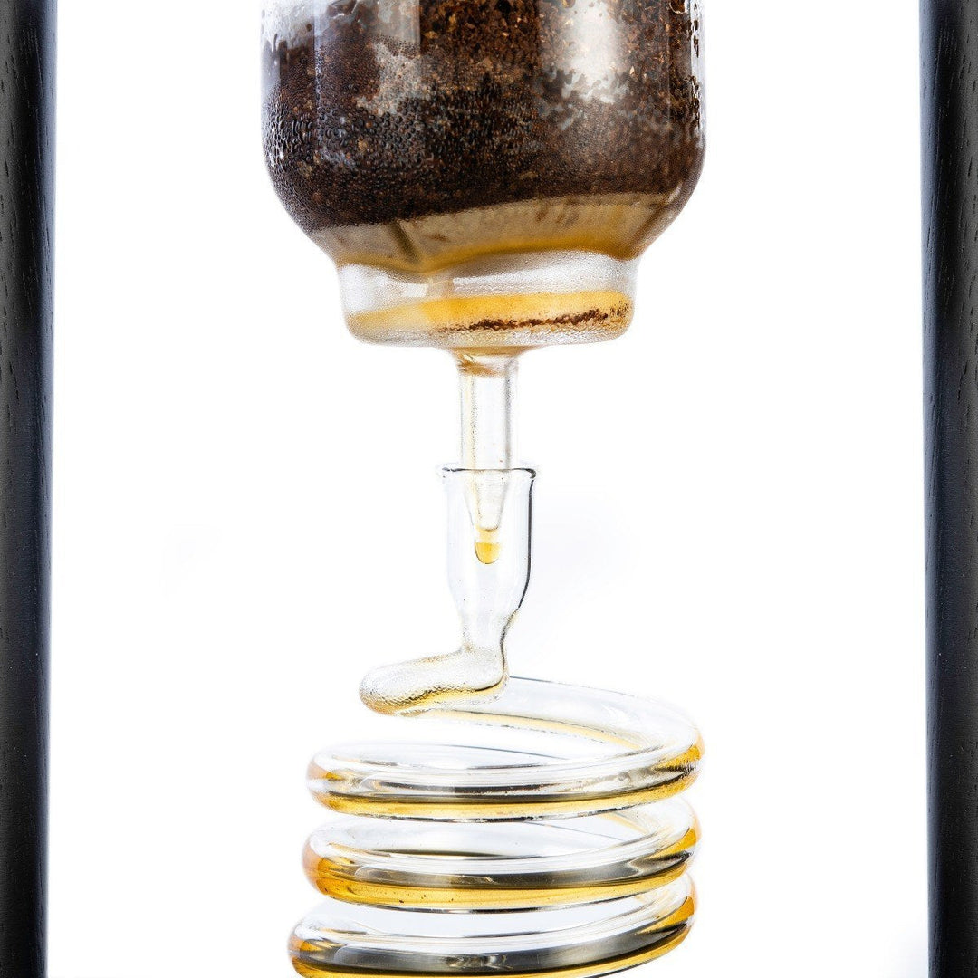 Yama 6-8 Cup Cold Brew Tower Straight Black Wood Frame (32oz)