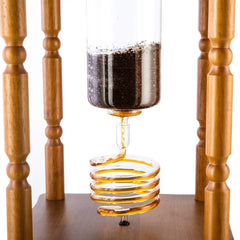Yama 25 Cup Cold Brew Tower Curved Brown Wood Frame (100oz)