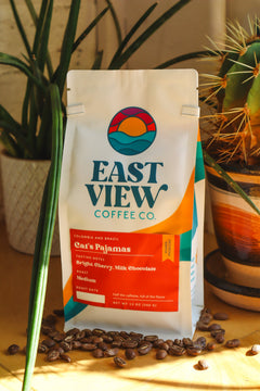 East View Cat's Pajamas half-caff coffee bag photograph