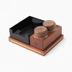 Multi-function coffee tamping station detail