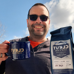 Clout Single-Origin Colombian Coffee — brewed Colombian coffee presentation