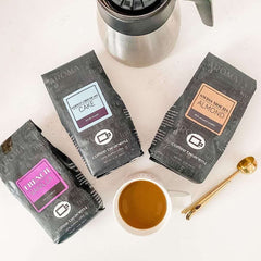 Coffee Beanery Dark Chocolate Almond Flavored Coffee — product packaging detail, image 12