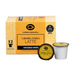 Coffee Beanery Caramel Vanilla Latte Flavored Coffee — decaf, 12-count pod box, automatic-drip grind, image 8