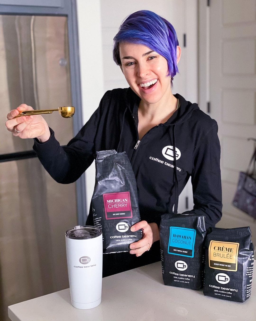 Bag of specialty roast coffee from Blend with notes of Chocolate, Fruity