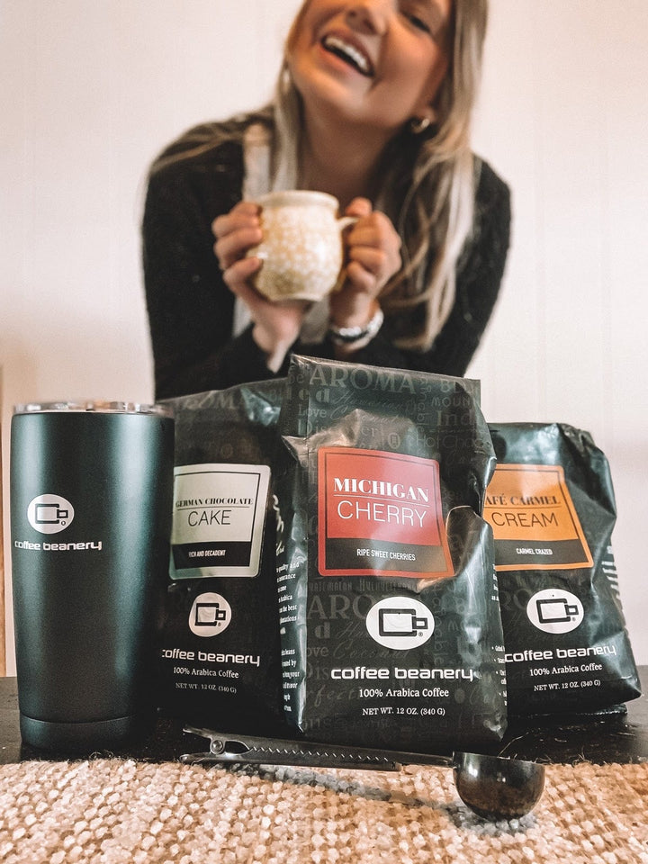 Bag of specialty roast coffee from Blend with notes of Chocolate, Fruity
