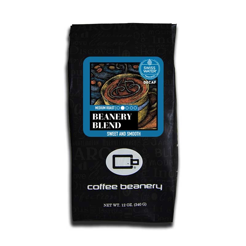Bag of medium roast coffee from Blend with notes of Chocolate