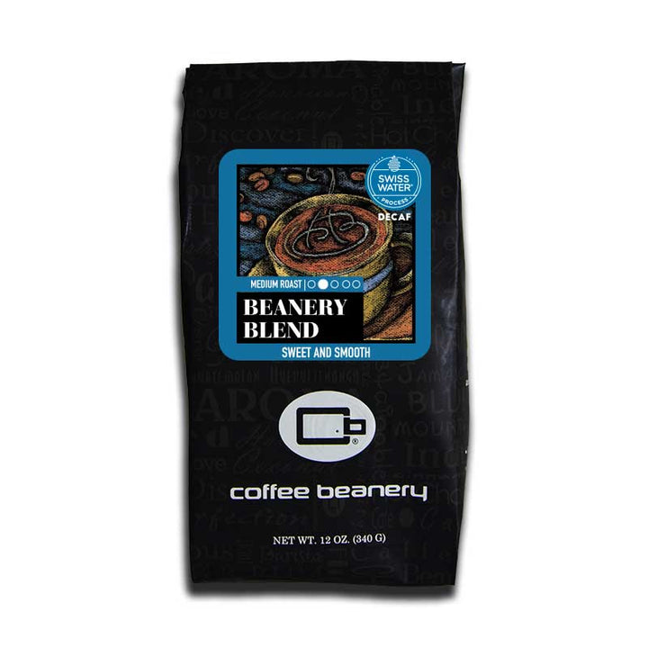 Bag of medium roast coffee from Blend with notes of Chocolate
