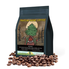 Traveling Gnome Hotshot coffee bag with firefighter gnome