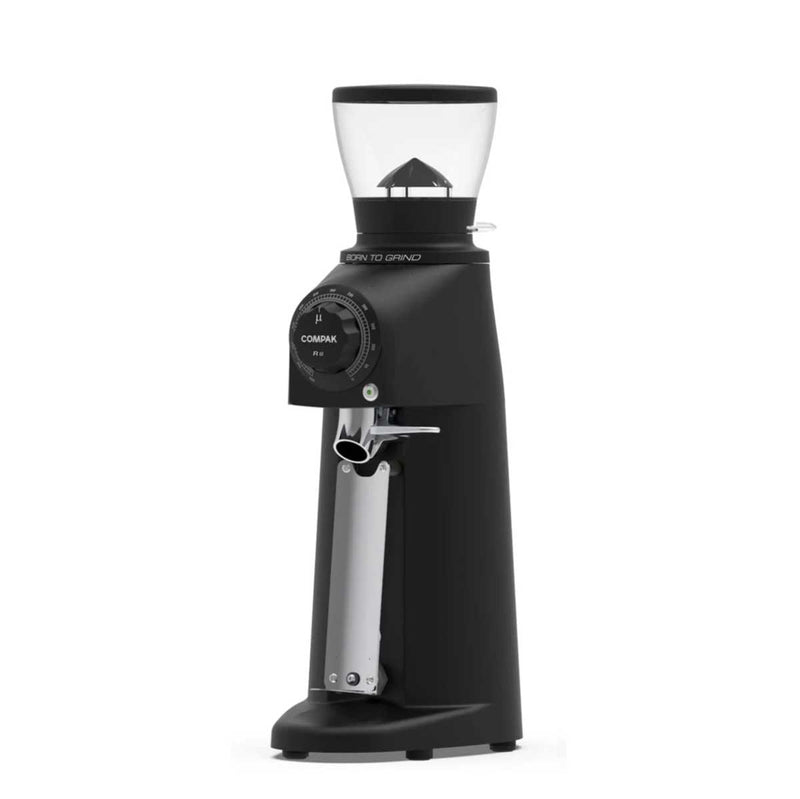 Compak R8 Eco commercial bulk coffee grinder in black